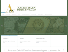 Tablet Screenshot of americancoinandvault.com
